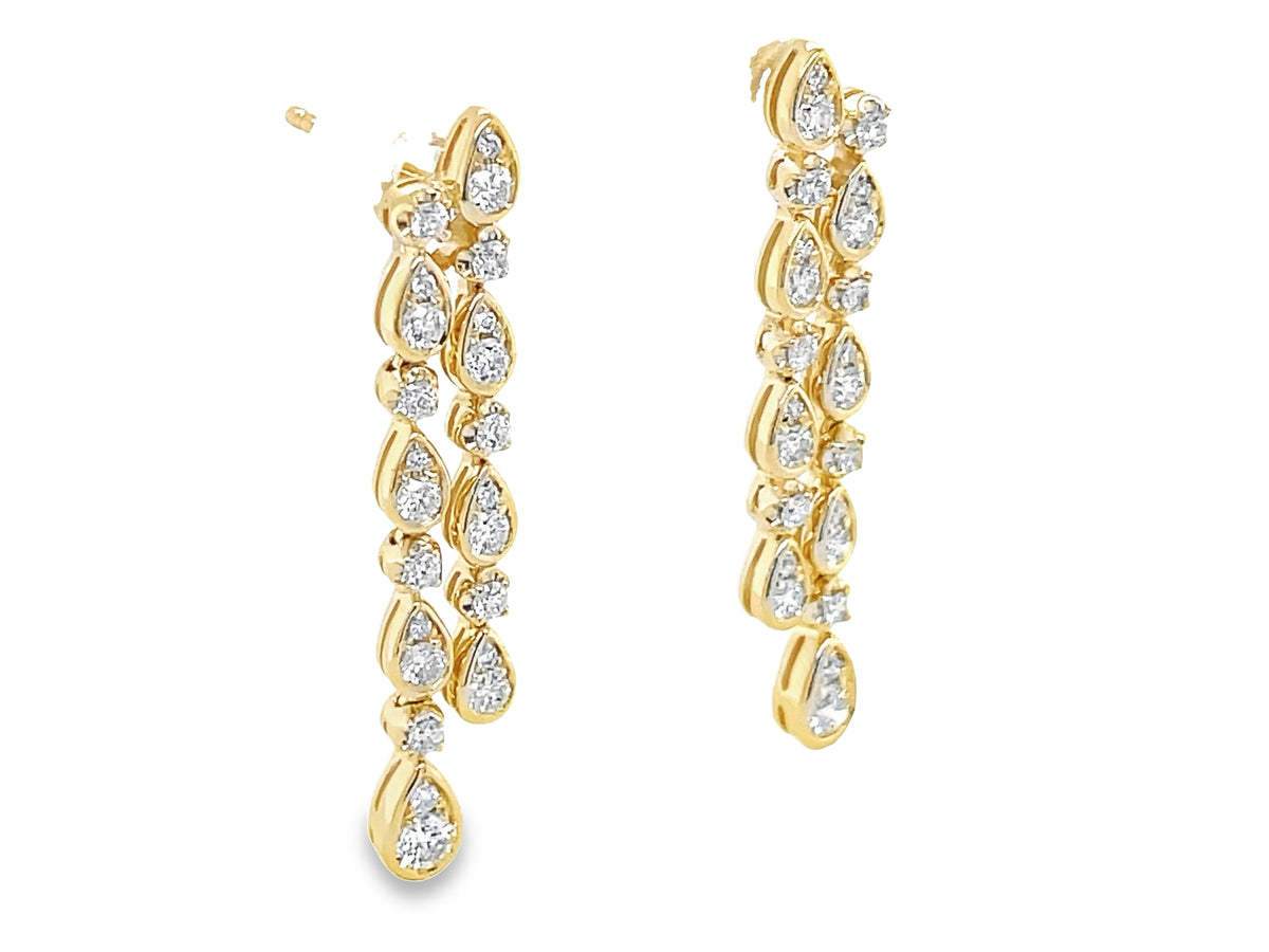 Dilamani Diamond Double Drop Earrings
