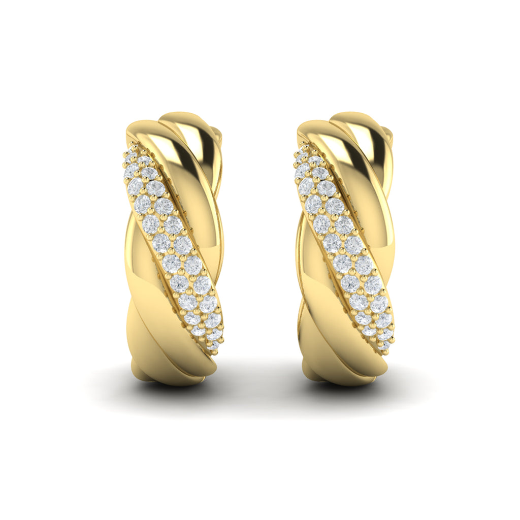 Vlora Jewels Conch Twist Hoop Earrings, view 2
