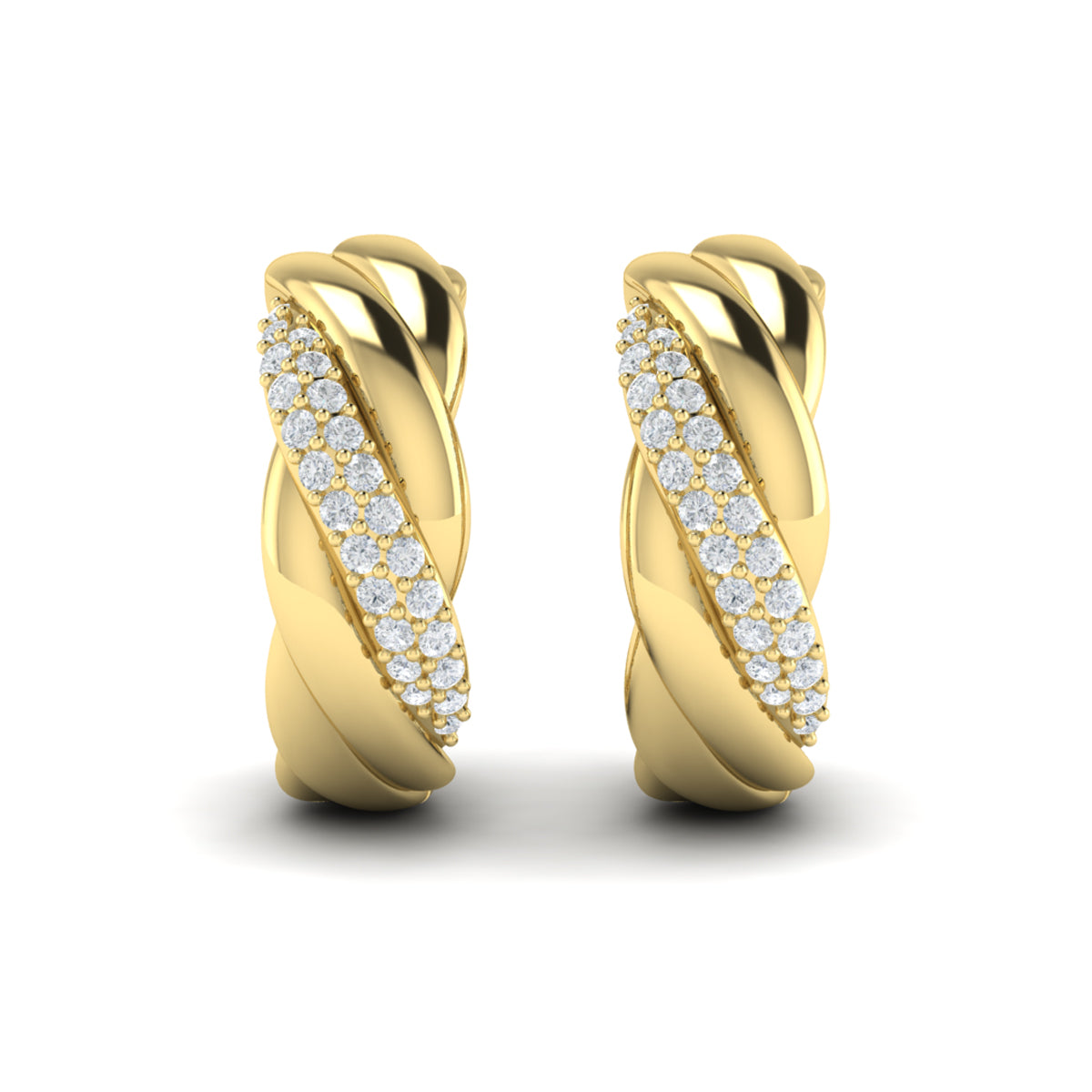 Vlora Jewels Conch Twist Hoop Earrings, view 2