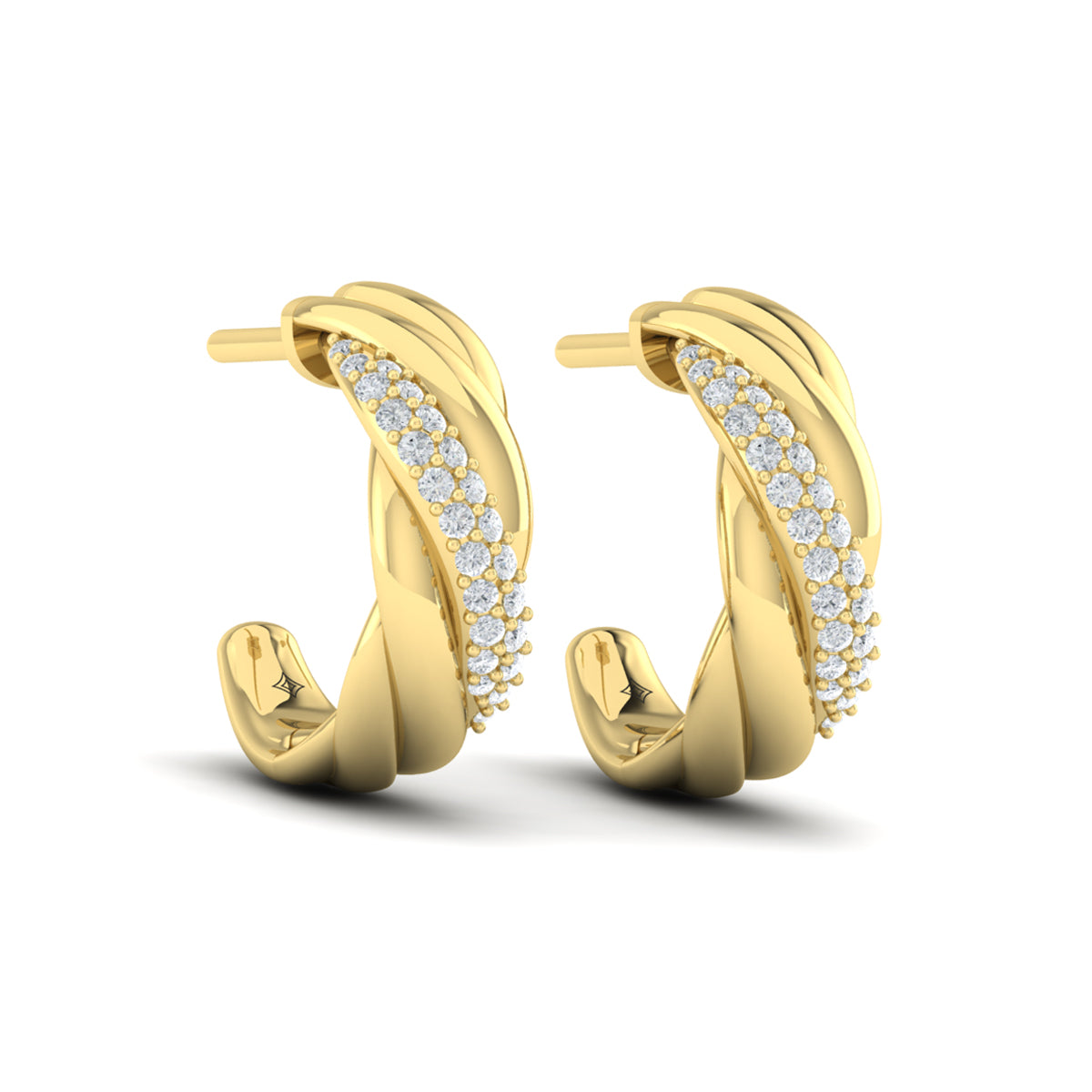 Vlora Jewels Conch Twist Hoop Earrings