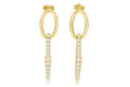 Royal Jewelry Manufacturing Diamond Oval Drop Earrings