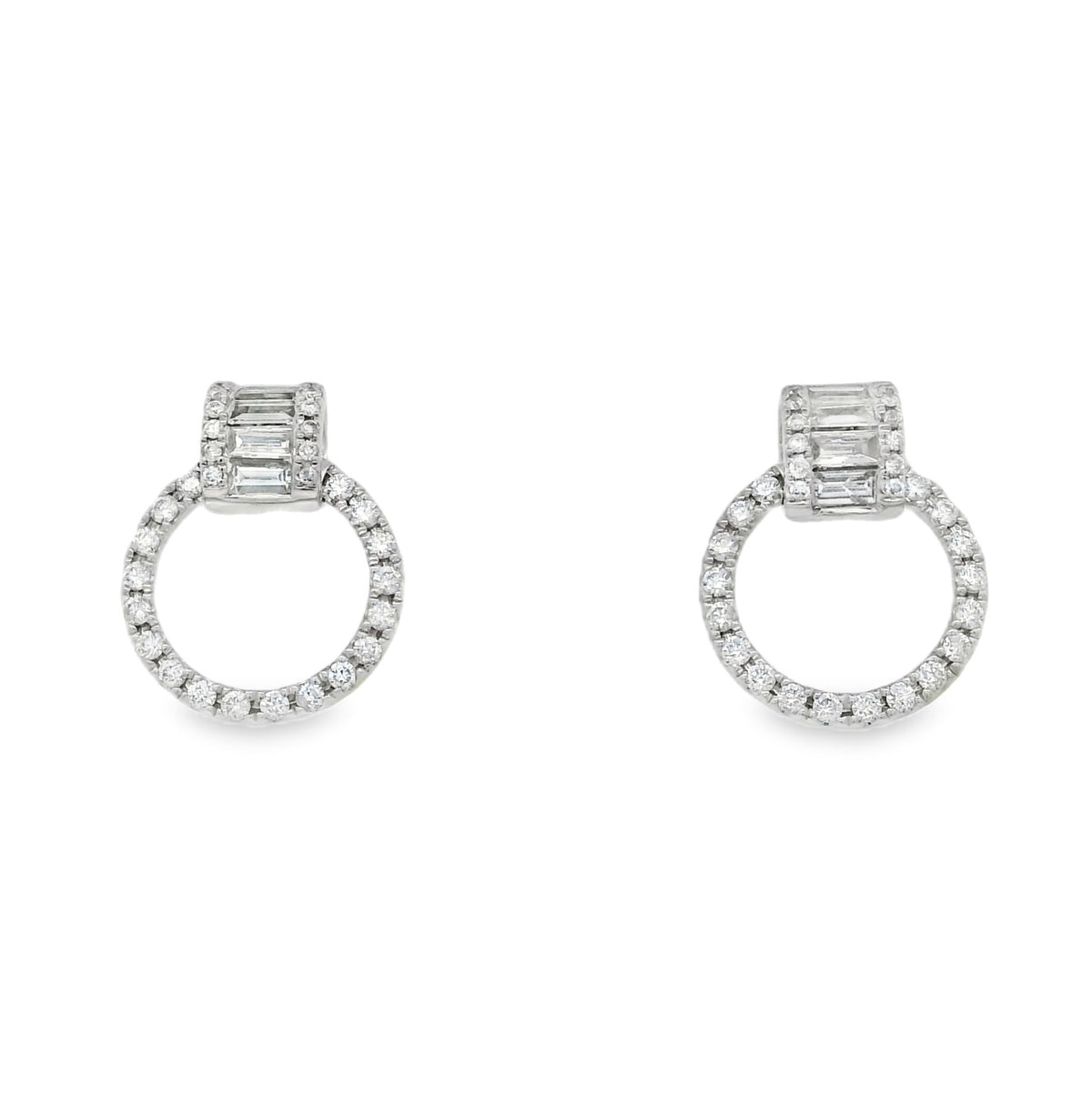 Arya's Collection Diamond Door Knocker Earrings