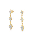 H.J. Namdar Diamond Shaped Triple Drop Earrings