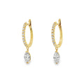 Unison Jewelry Marquise Diamond Drop Earrings