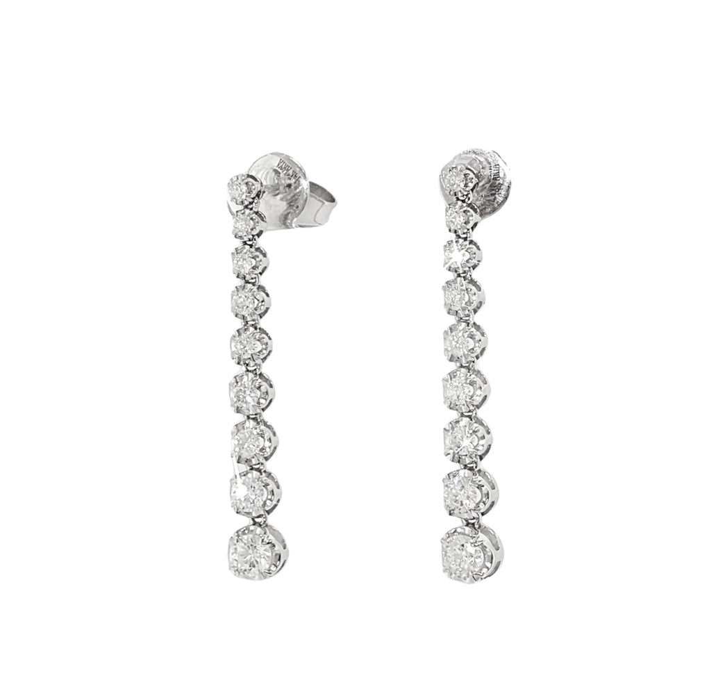 Arya's Collection Graduated Diamond Drop Earrings, view 2