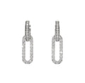 F J KASHI Diamond Paperclip Drop Earrings