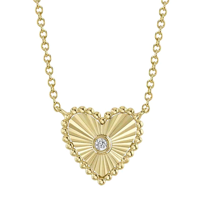 Shy Creations Diamond Bezel Heart Pendant