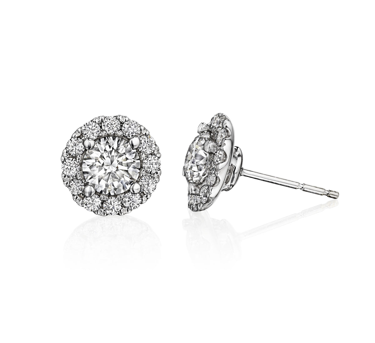 OM Jewelry Round Halo Earrings