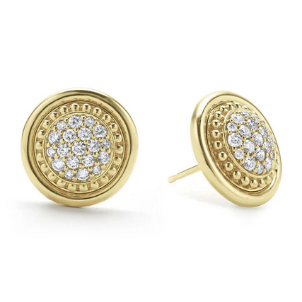 LAGOS 18K Gold Diamond Stud Earrings