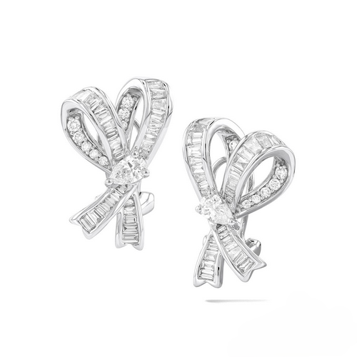 Ashi Diamond Couture Midjourney Pear Bow Earrings