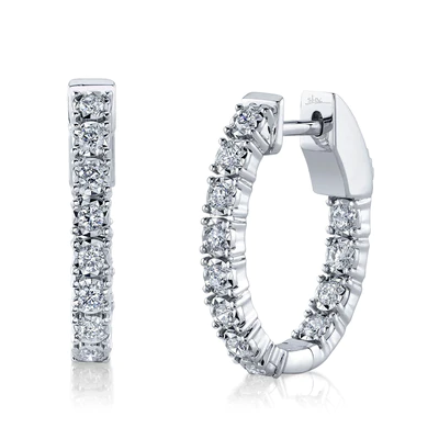 Shy Creations Diamond Oval Hoop Earrings