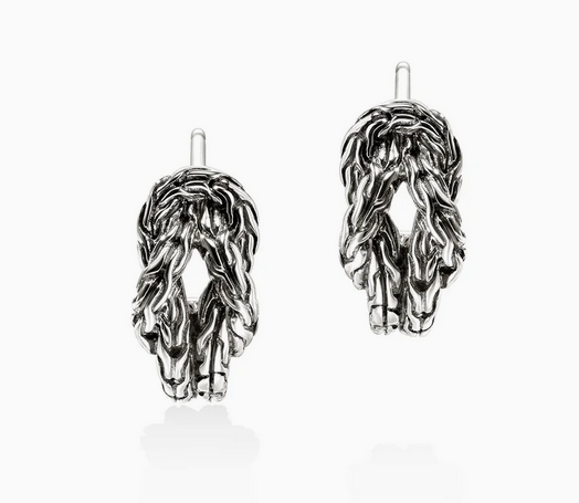 John Hardy Love Knot Hoop Earring, Sterling Silver, 13MM