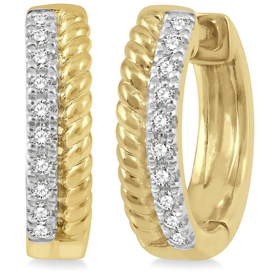 Diamond Rope Huggies