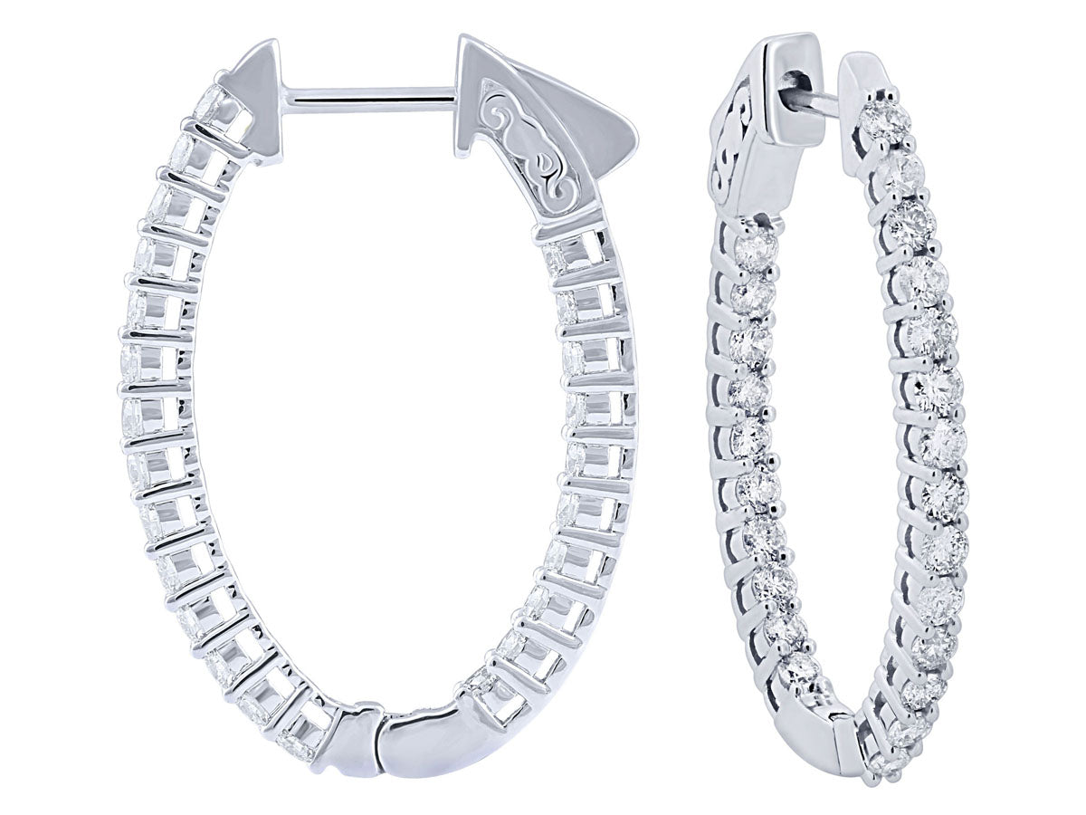Royal Jewelry Manufacturing Diamond Hoop Earrings