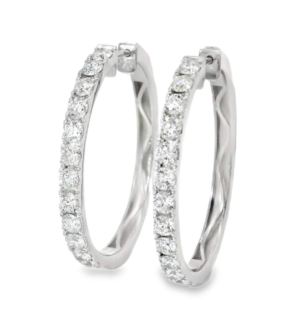 H.J. Namdar Oval Diamond Hoops