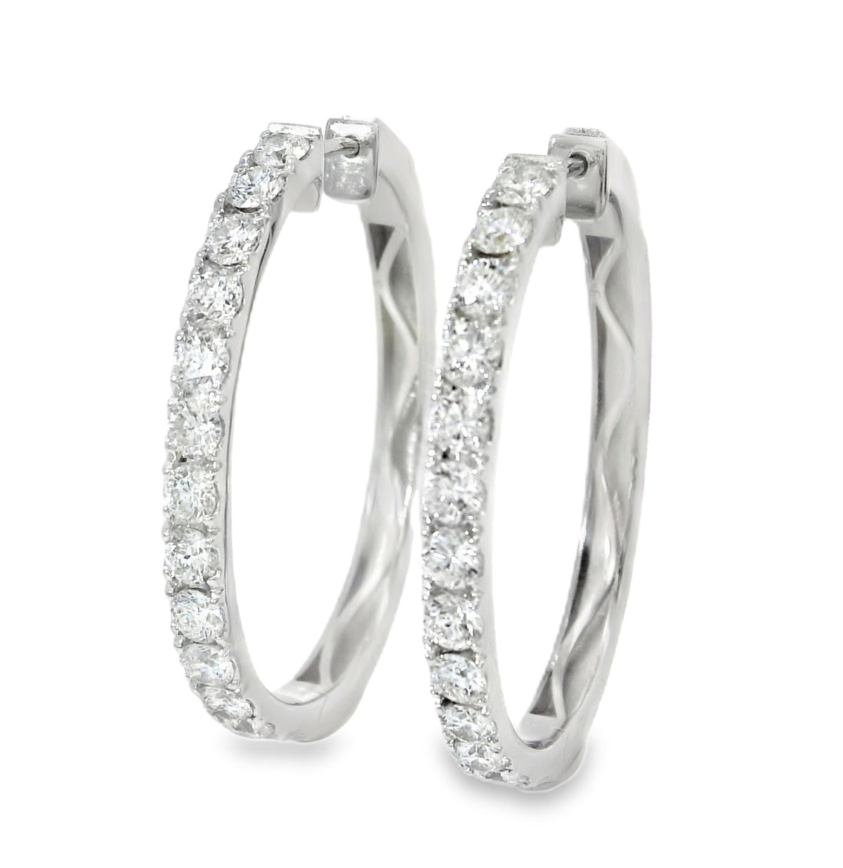 H.J. Namdar Oval Diamond Hoops