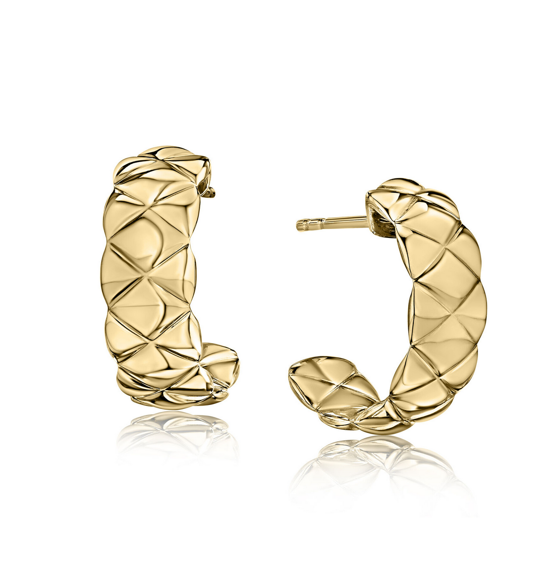 A. JAFFE Small Quilted Hoop Earrings
