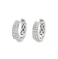Arya's Collection Diamond Double Row Hoops