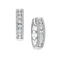 Arya's Collection Diamond Triple Row Hoops