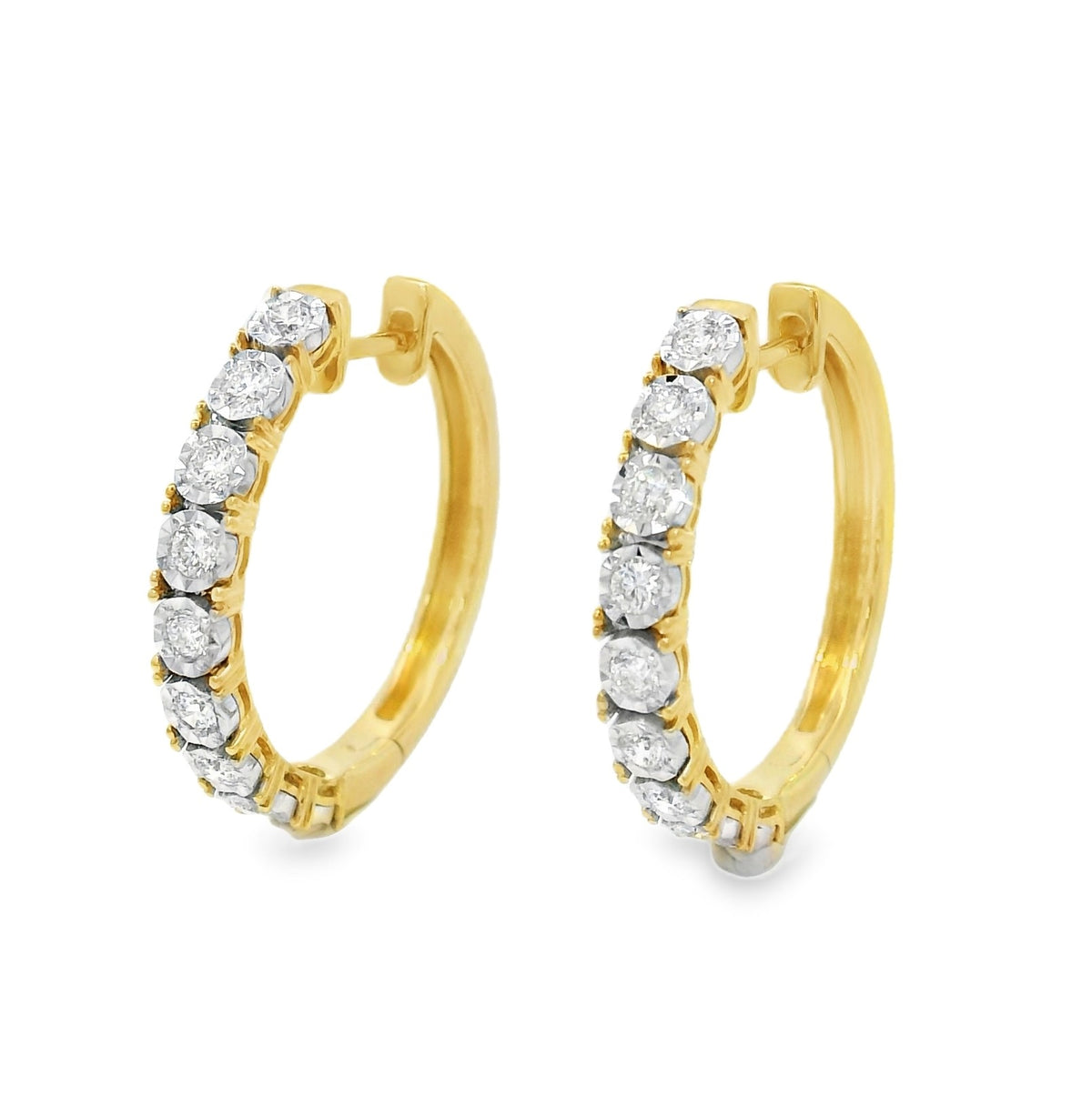 Arya's Collection Diamond Illusion Hoops