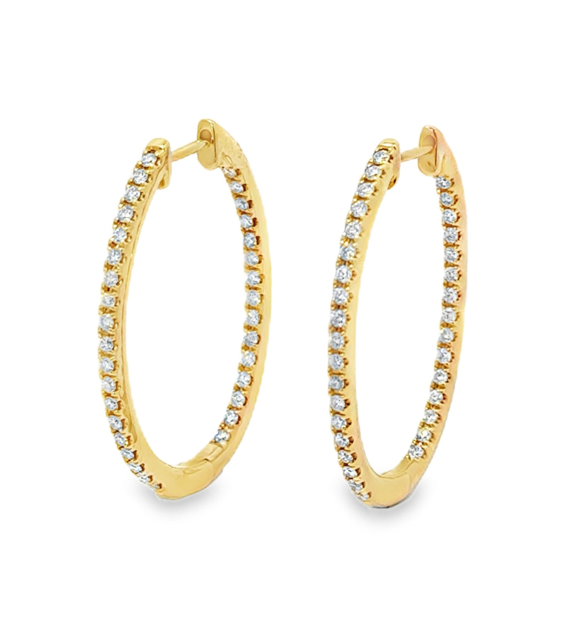 Arya's Collection Diamond Oval Hoops