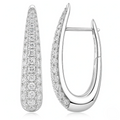 DSL Pearl Diamond Pave Teardrop Hoops