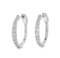 Interings Diamond Graduated Oval Hoop Earrings