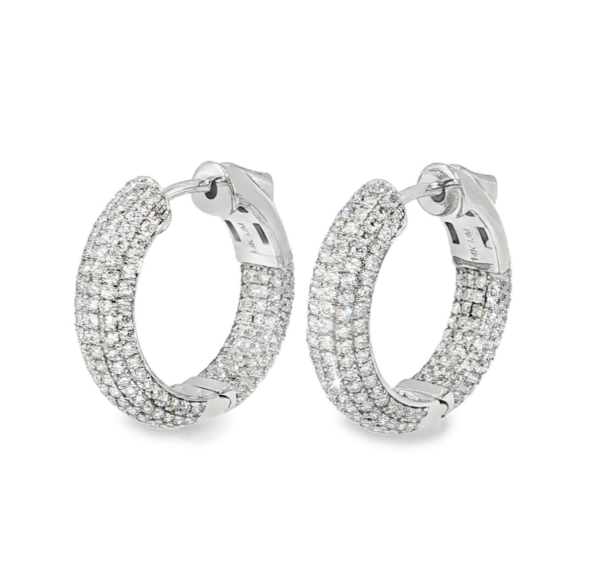 Interings Diamond Pave Inside Outside Hoops