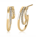A. JAFFE Diamond Triple Hoop Earrings