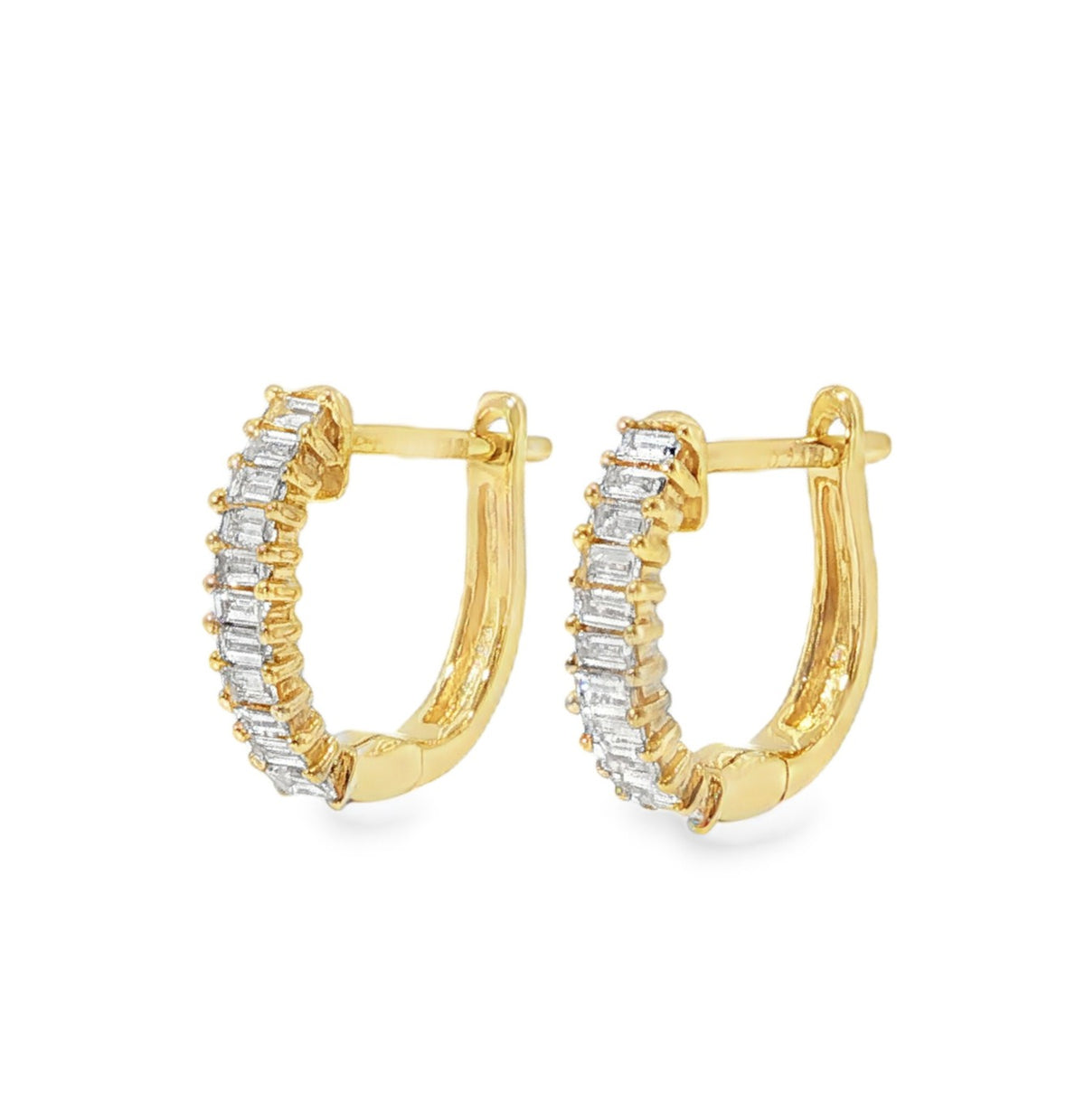 Unison Jewelry Diamond Huggies, view 2