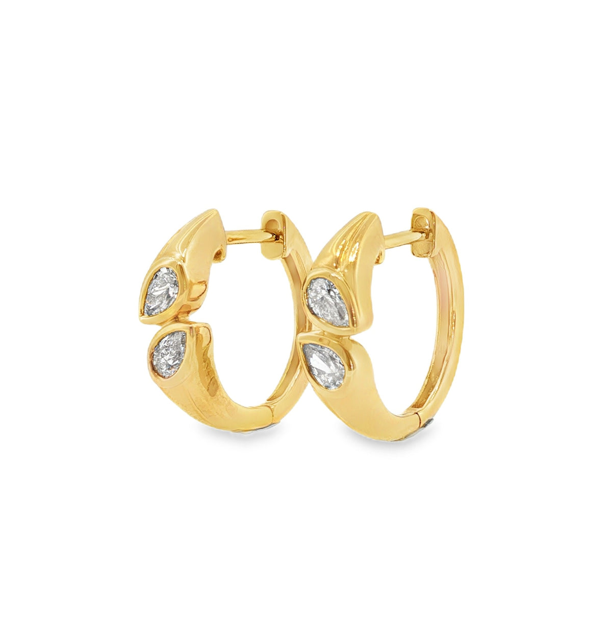 Paramount Gems Two Stone Hoop Earrings