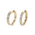 Arya's Collection Channel Set Hoop Earrings