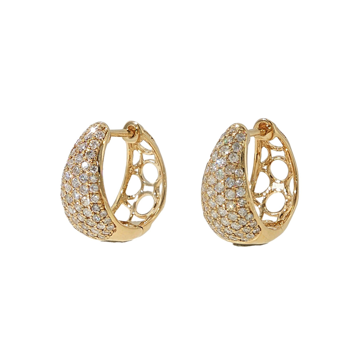 Arya's Collection Teardrop Pave Hoops, view 2