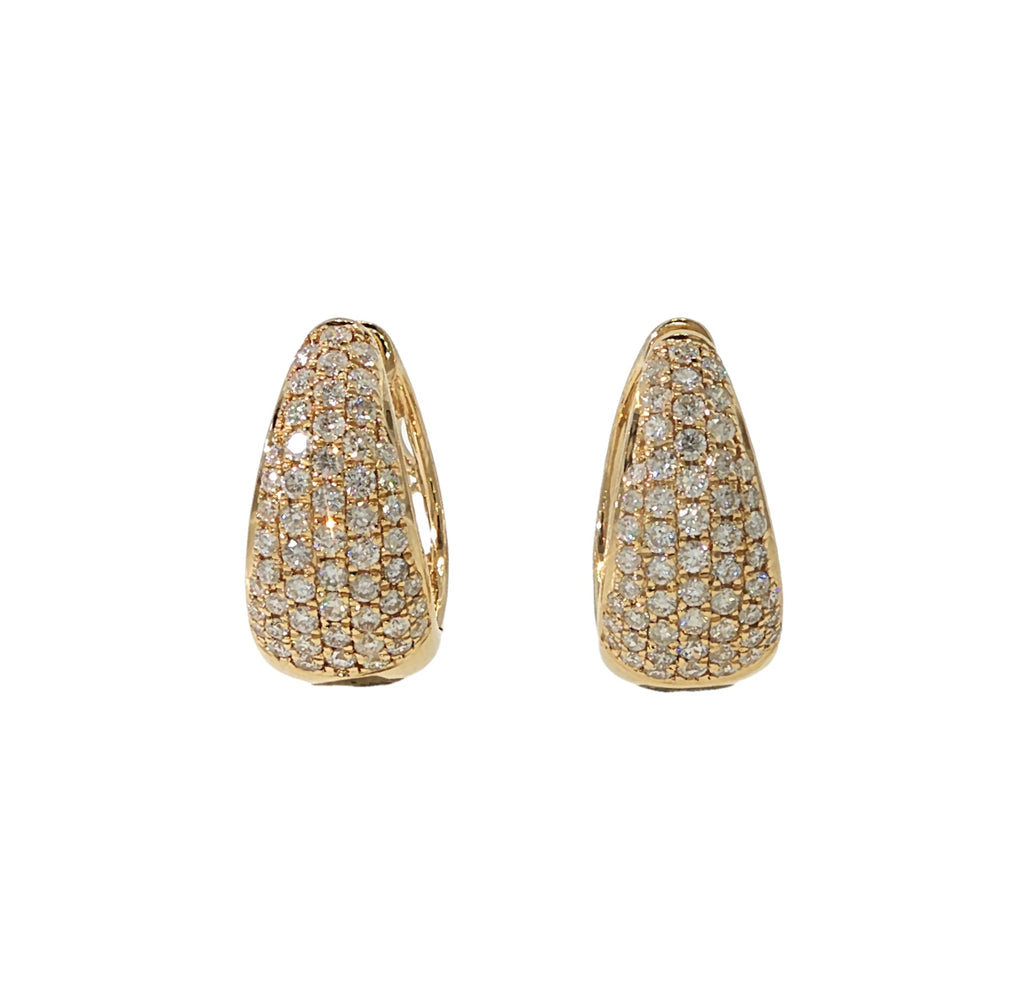Arya's Collection Teardrop Pave Hoops