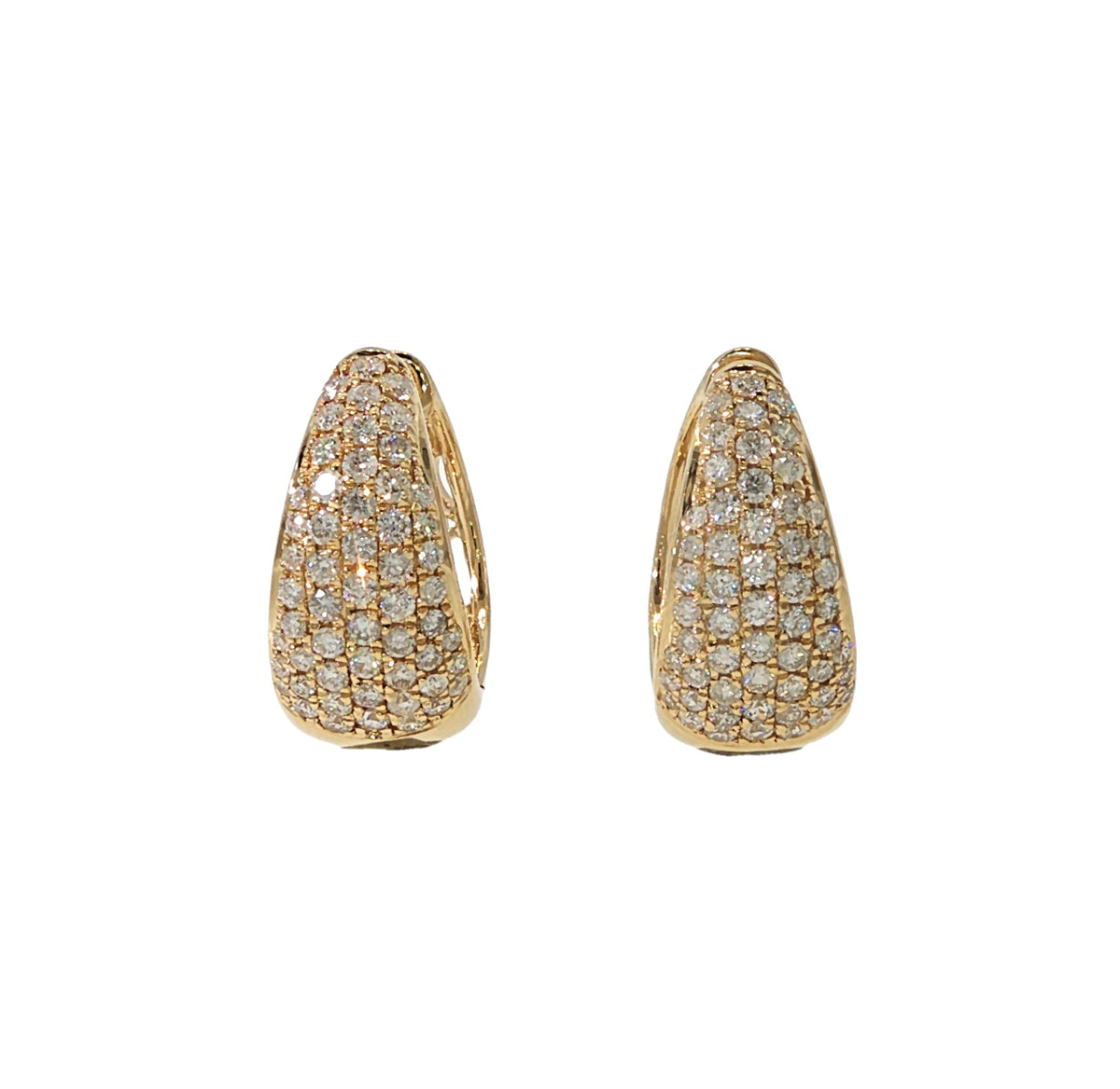 Arya's Collection Teardrop Pave Hoops