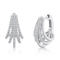 Shy Creations Diamond Five Loop Hoops