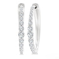 Graduated Riviera Diamond Hoop Earrings