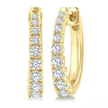 Graduated Diamond Fashion Hoop Earrings
