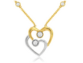 Royal Jewelry Manufacturing Double Heart Pendant