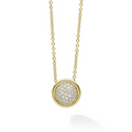 LAGOS 18K Gold Diamond Circle Pendant Necklace