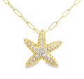 Raymond Mazza Diamond Starfish Necklace