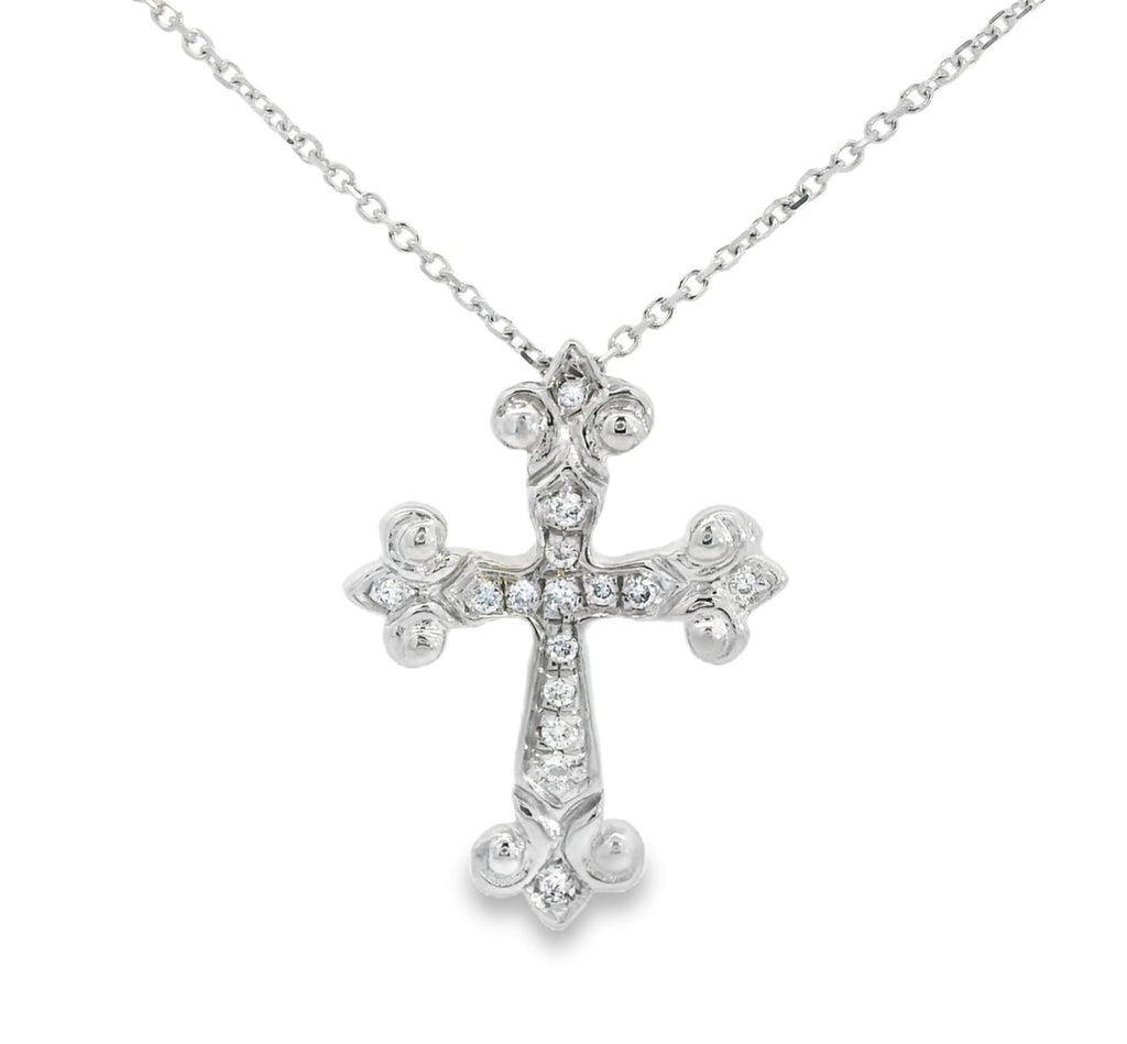 Raymond Mazza Fluted Diamond Cross