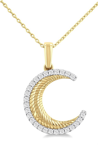 Ashi Diamond Crescent Moon Diamond Pendant