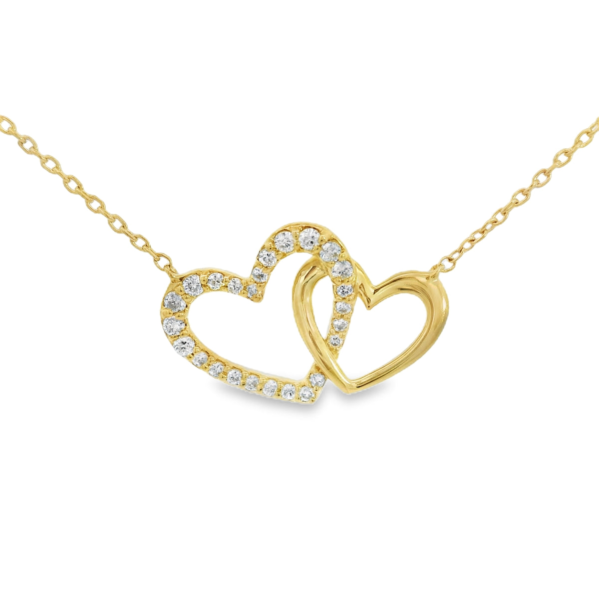 Diamond Interlocking Heart Pendant