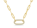 Diamond Paperclip Pendant