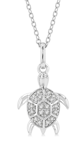 Diamond Sea Turtle Pendant