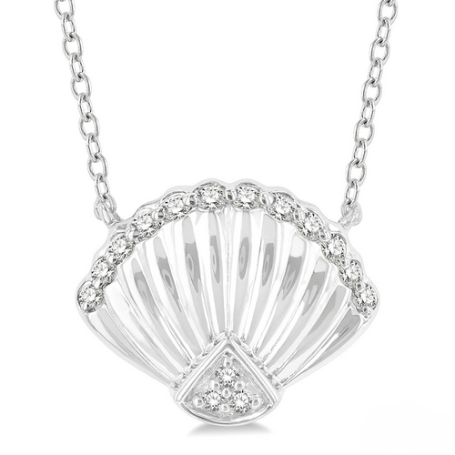Diamond Sea Shell Pendant