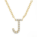 Ashi Diamond Block 'J' Initial Diamond Pendant