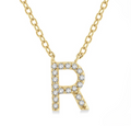 Ashi Diamond Block 'R' Initial Diamond Pendant