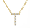 Ashi Diamond Block 'T' Initial Diamond Pendant